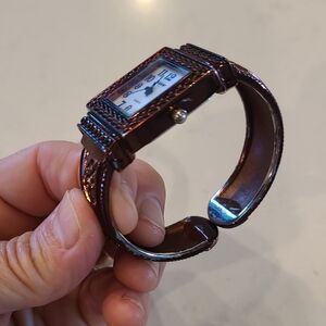 Xavier Cuff Dark Copper Colored Wearable Watch